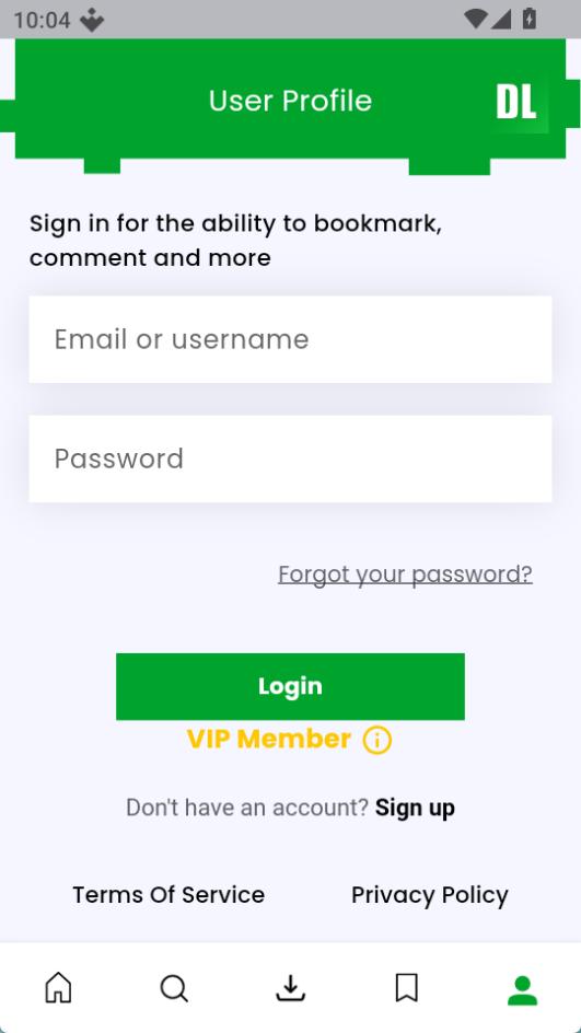 MCPEDL 登录页实拍：邮箱或用户名加密码的登录表单